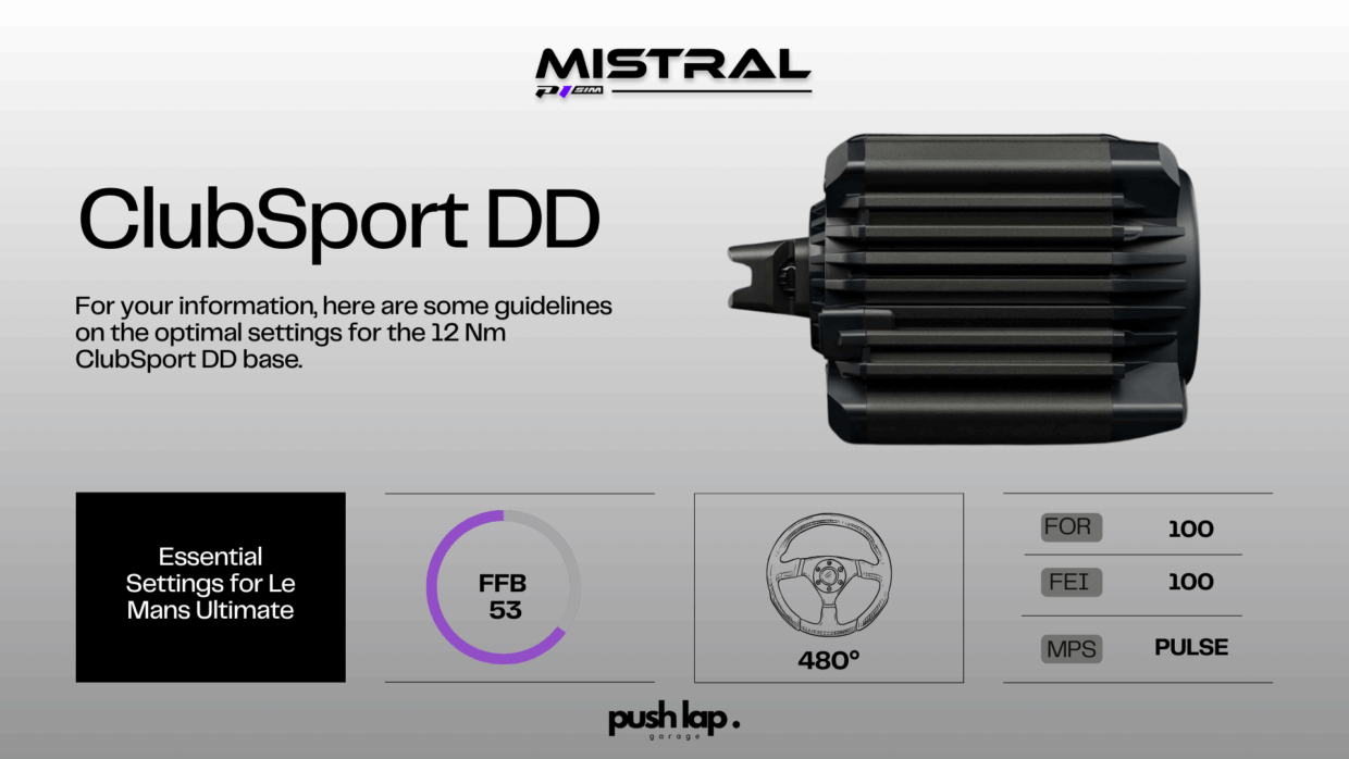 P1 SIM MISTRAL LMU CLUBSPORT DD
