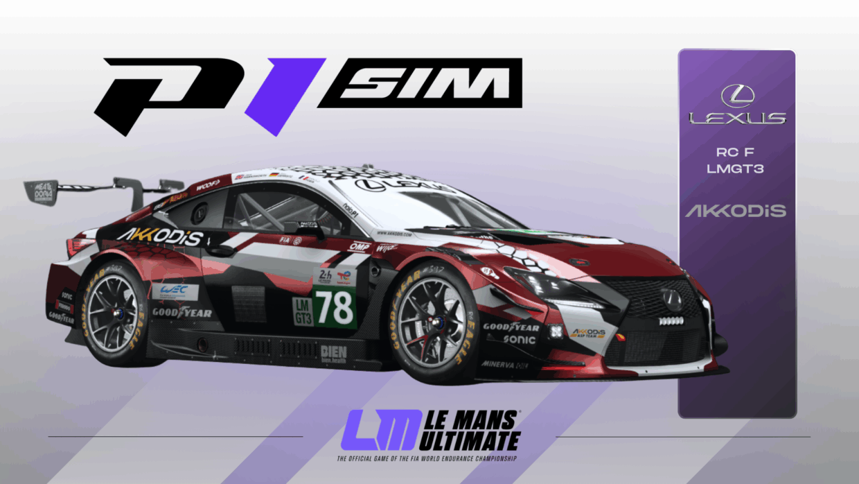 P1 SIM LMGT3 CARS - LEXUS RC F LMGT3