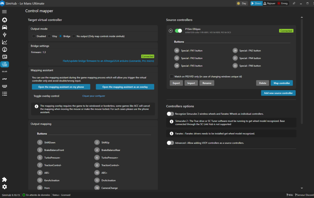 SIM HUB - CONTROL MAPPER