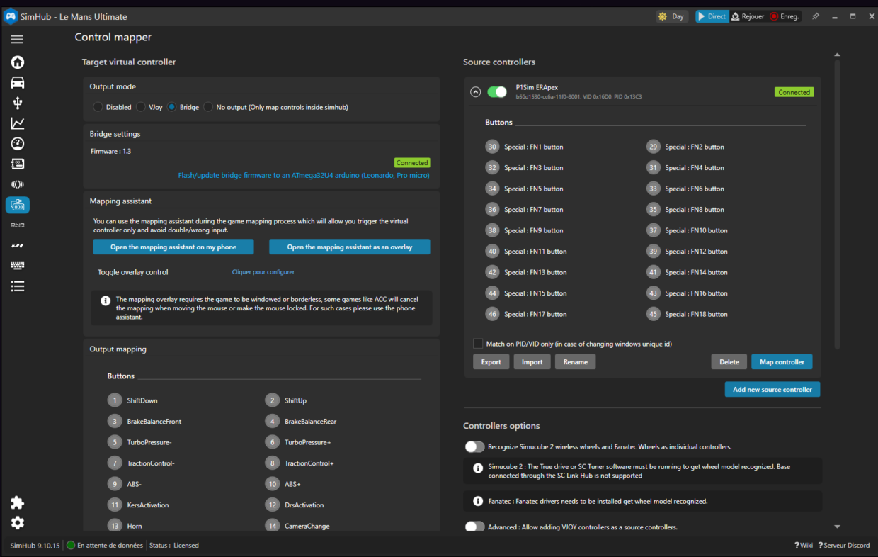 CONTROL MAPPER - SIM HUB